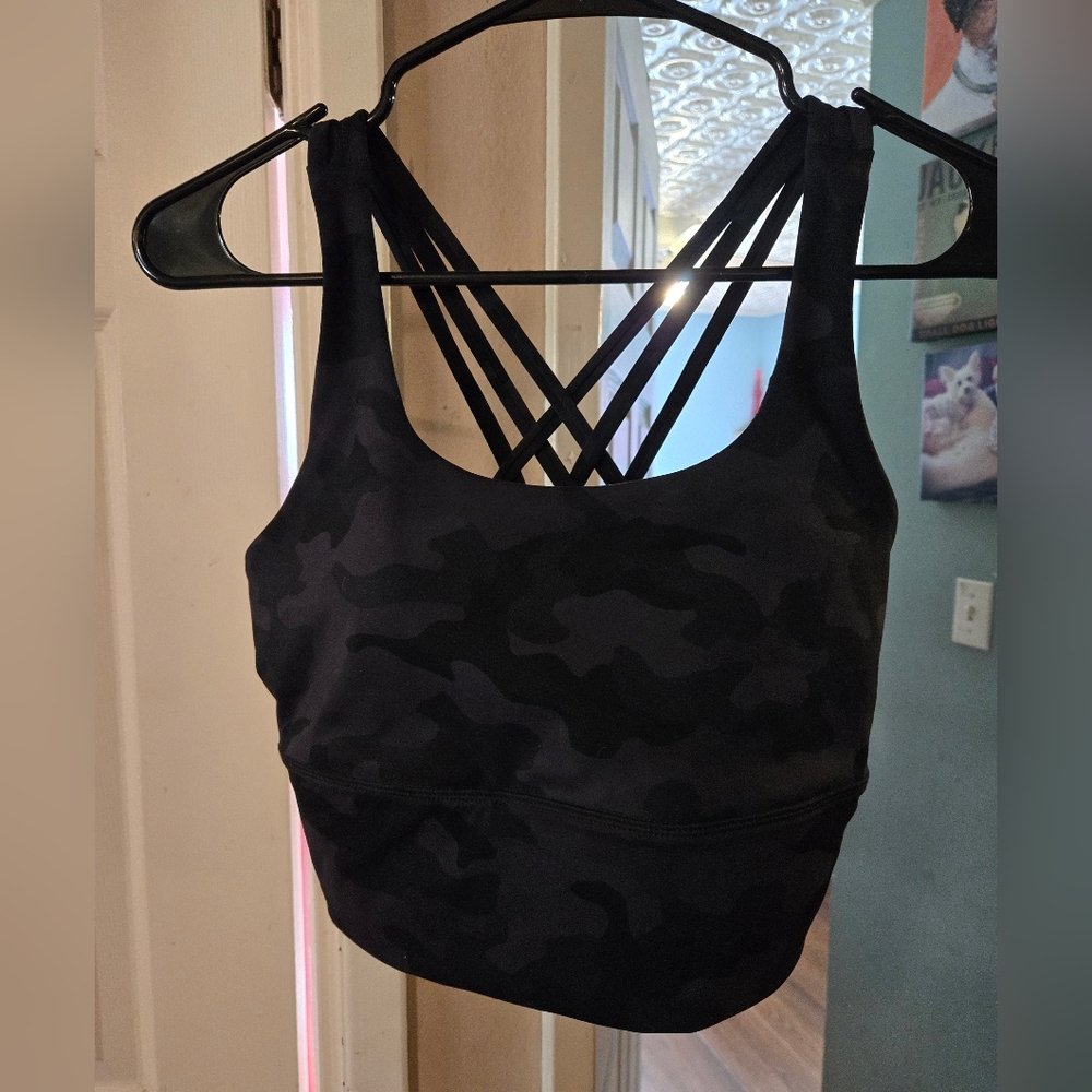 Women's Black Camo Sports Bra
